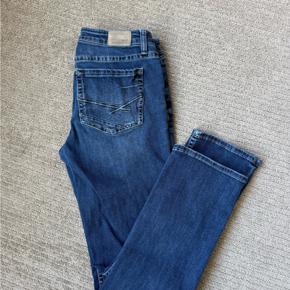 BKE Women's Dark Blue Straight Leg Jeans